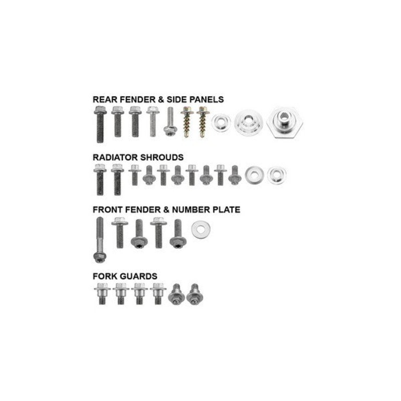 BODY PANEL FASTENER BOLT KIT PSYCHIC KTM 200EXC 250EXC 300EXC 250EXCF 350EXCF 400EXCF 450EXCF 08-11