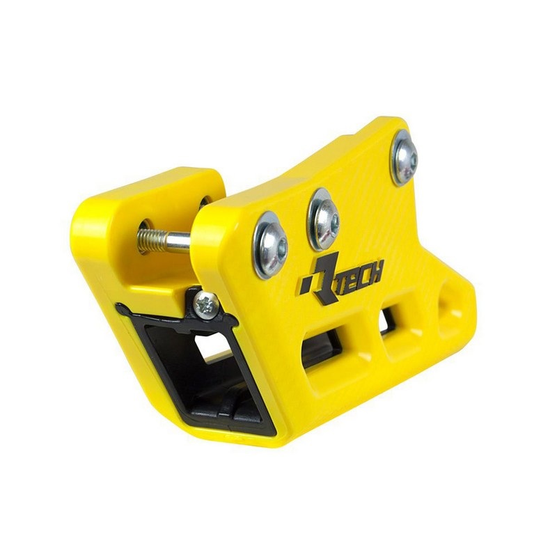 CHAIN GUIDE RTECH WORX MONOBLOCK R2.0 YELLOW BLACK SUZUKI RM125 RM250 99-11 RMZ250 07-21 RMZ450 RMX4