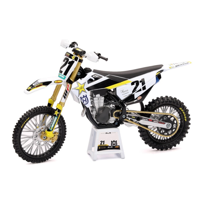 MODEL DIRT BIKE HUSQVARNA FC450 1:12 SCALE BY NEW RAY FACTORY RACING ROCKSTAR ENERGY JASON ANDERSON