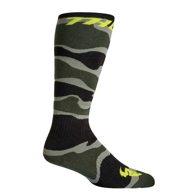 SOCKS THOR MX CAMO GREEN/ACID SIZE 6-9