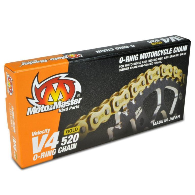 RIVET LINK 520 O-RING GOLD V4 MOTO MASTER MADE IN JAPAN