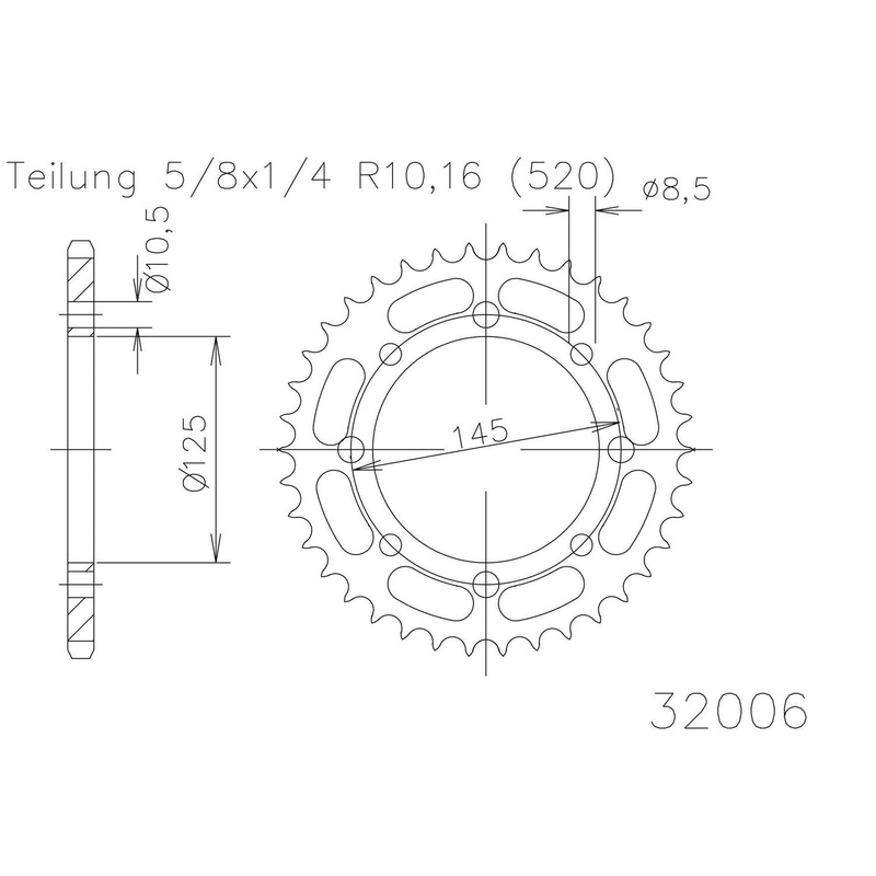 SPROCKET REAR PSYCHIC 38T YAMAHA JTR1857 YFM350 Raptor 04-09 YFZ450 YFZ450R YFM700 Raptor 06-20