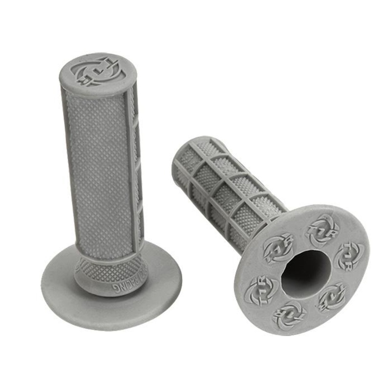 TORC1 HOLE SHOT GRIPS MX WAFFLE MEDIUM COMPOUND GREY INCLUDES GRIP GLUE