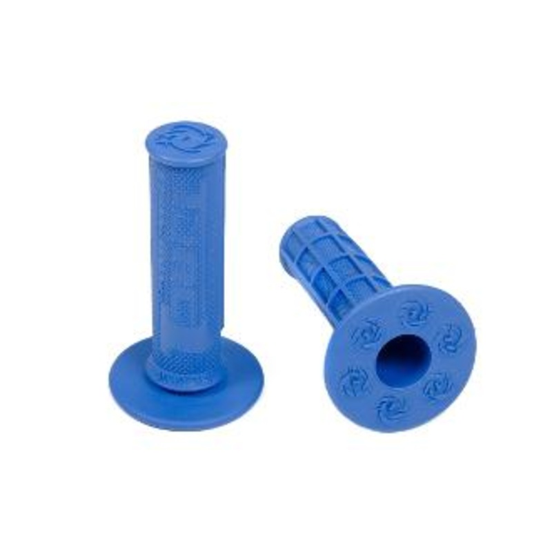 TORC1 HOLE SHOT GRIPS MX WAFFLE SOFT COMPOUND BLUE INCLUDES GRIP GLUE