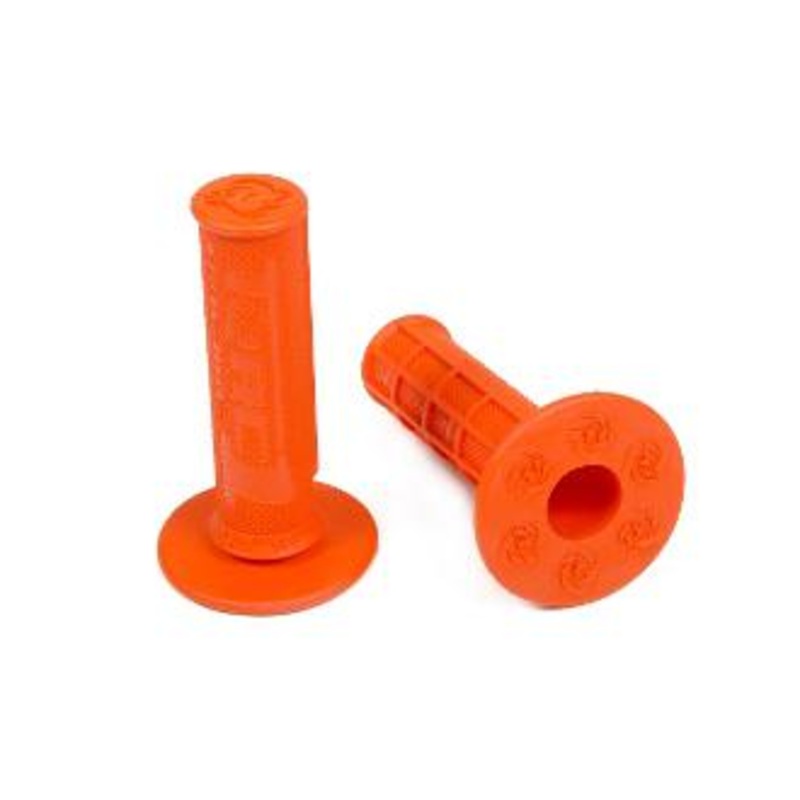 TORC1 HOLE SHOT GRIPS MX WAFFLE SOFT COMPOUND ORANGE INCLUDES GRIP GLUE