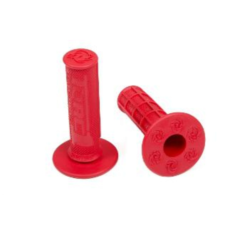 TORC1 HOLE SHOT GRIPS MX WAFFLE SOFT COMPOUND RED INCLUDES GRIP GLUE
