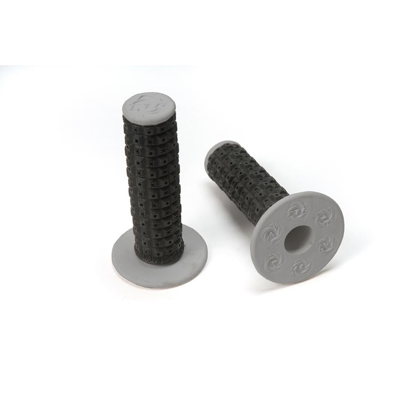 TORC1 RACING HANDLEBAR GRIPS ENDURO DUAL COMPOUND MX BLACK GRAY INCLUDES GRIP GLUE